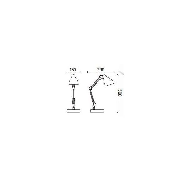 Faro Gru 51917 Gru,Flexo bajo consumo negro