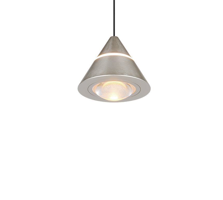 Lámpara de techo colgante Trio Romeo LED níquel mate 200cm 337010107