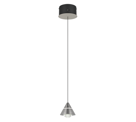 Lámpara de techo colgante Trio Romeo LED níquel mate 200cm 337010107