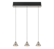 Lámpara de techo colgante Trio Romeo LED níquel mate 200cm 337010307