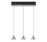 Lámpara de techo colgante Trio Romeo LED níquel mate 200cm 337010307