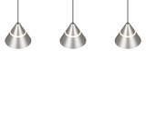 Lámpara de techo colgante Trio Romeo LED níquel mate 200cm 337010307