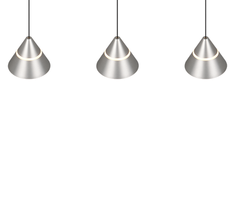 Lámpara de techo colgante Trio Romeo LED níquel mate 200cm 337010307