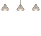 Lámpara de techo colgante Trio Romeo LED níquel mate 200cm 337010307