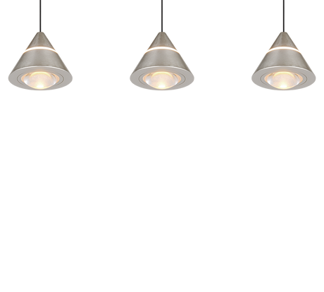 Lámpara de techo colgante Trio Romeo LED níquel mate 200cm 337010307