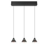 Lámpara de techo colgante Trio Romeo LED negro mate 200cm 337010332