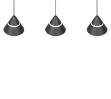 Lámpara de techo colgante Trio Romeo LED negro mate 200cm 337010332