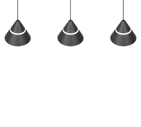 Lámpara de techo colgante Trio Romeo LED negro mate 200cm 337010332