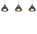 Lámpara de techo colgante Trio Romeo LED negro mate 200cm 337010332