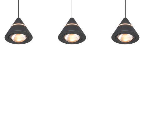 Lámpara de techo colgante Trio Romeo LED negro mate 200cm 337010332