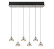 Lámpara de techo colgante Trio Romeo LED níquel mate 200cm 337010607