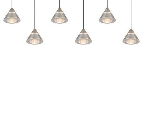 Lámpara de techo colgante Trio Romeo LED níquel mate 200cm 337010607