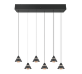 Lámpara de techo colgante Trio Romeo LED negro mate 200cm 337010632