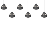 Lámpara de techo colgante Trio Romeo LED negro mate 200cm 337010632
