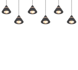 Lámpara de techo colgante Trio Romeo LED negro mate 200cm 337010632