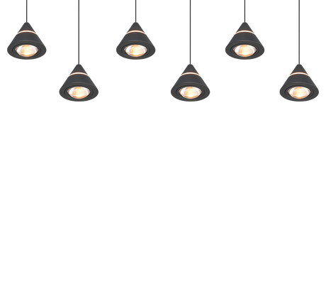 Lámpara de techo colgante Trio Romeo LED negro mate 200cm 337010632