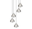 Lámpara de techo colgante Trio Romeo LED níquel mate 200cm 337030507