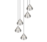 Lámpara de techo colgante Trio Romeo LED níquel mate 200cm 337030507