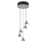 Lámpara de techo colgante Trio Romeo LED níquel mate 200cm 337030507