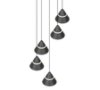 Lámpara de techo colgante Trio Romeo LED negro mate 200cm 337030532