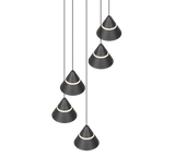Lámpara de techo colgante Trio Romeo LED negro mate 200cm 337030532