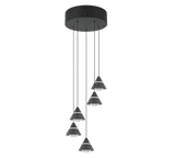 Lámpara de techo colgante Trio Romeo LED negro mate 200cm 337030532