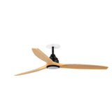 Ventilador de techo con luz Faro Alo Recessed L LED pino 3 palas motor DC 2700-4000K Ø152cm 33719DCSR