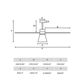 Faro AMELIA L CONE LED Ventilador negro 33761-23