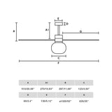 Faro AMELIA L BALL LED Ventilador negro 33761-26