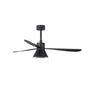 Ventilador de techo con luz Faro Amelia motor DC LED negro mate 2700-5000K CCT Ø132cm 3 palas 337611T