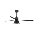 Ventilador de techo con luz Faro Amelia motor DC LED negro mate 2700-5000K CCT Ø132cm 3 palas 337611T