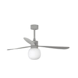 Ventilador de techo con luz Faro Amelia motor DC LED gris mate 2700K Ø132cm 3 palas 337622W