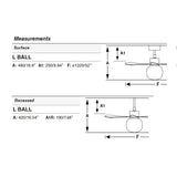 Ventilador de techo con luz Faro Amelia motor DC LED gris mate 2700K Ø132cm 3 palas 337622W