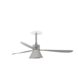 Ventilador de techo con luz Faro Amelia Recessed LED gris mate 3 palas motor DC 2700-5000K Ø132cm 33762R1T