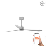 Ventilador de techo Faro Amelia L gris mate 3 palas motor DC Ø132cm 33762WT