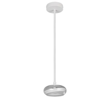 Lámpara de techo colgante Trio Tarsia LED blanco mate 4000K 150cm 337810131