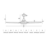 Faro Meno Ventilador sin luz blanco ABS 33782