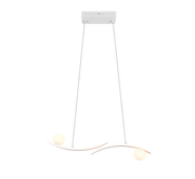 Lámpara de techo colgante Trio Napoli LED blanco mate 150cm 337910231
