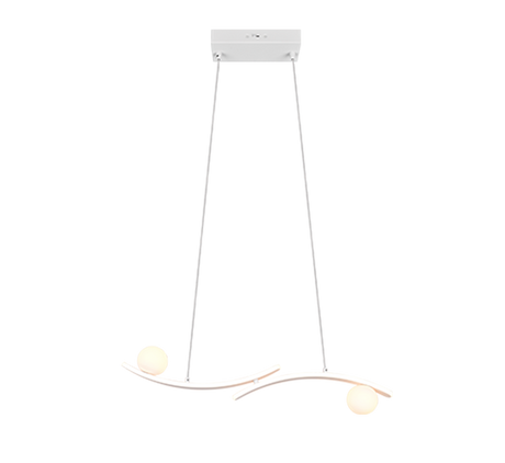 Lámpara de techo colgante Trio Napoli LED blanco mate 150cm 337910231