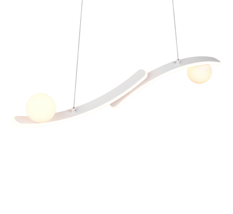 Lámpara de techo colgante Trio Napoli LED blanco mate 150cm 337910231