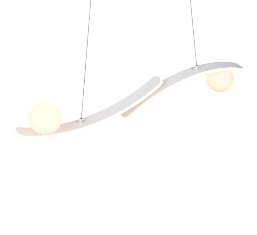 Lámpara de techo colgante Trio Napoli LED blanco mate 150cm 337910231