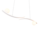 Lámpara de techo colgante Trio Napoli LED blanco mate 150cm 337910231