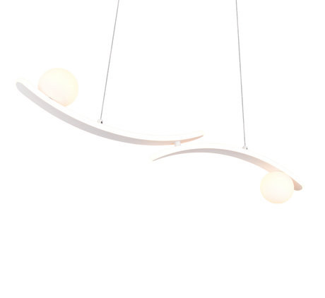 Lámpara de techo colgante Trio Napoli LED blanco mate 150cm 337910231