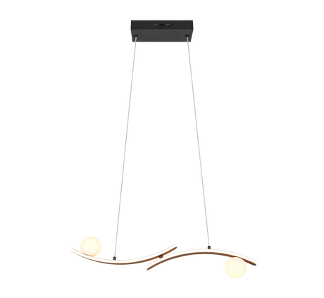 Lámpara de techo colgante Trio Napoli LED negro mate 150cm 337910232