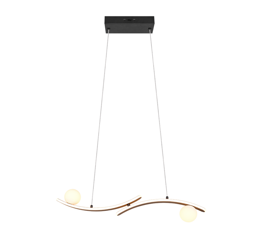 Lámpara de techo colgante Trio Napoli LED negro mate 150cm 337910232