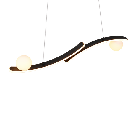 Lámpara de techo colgante Trio Napoli LED negro mate 150cm 337910232