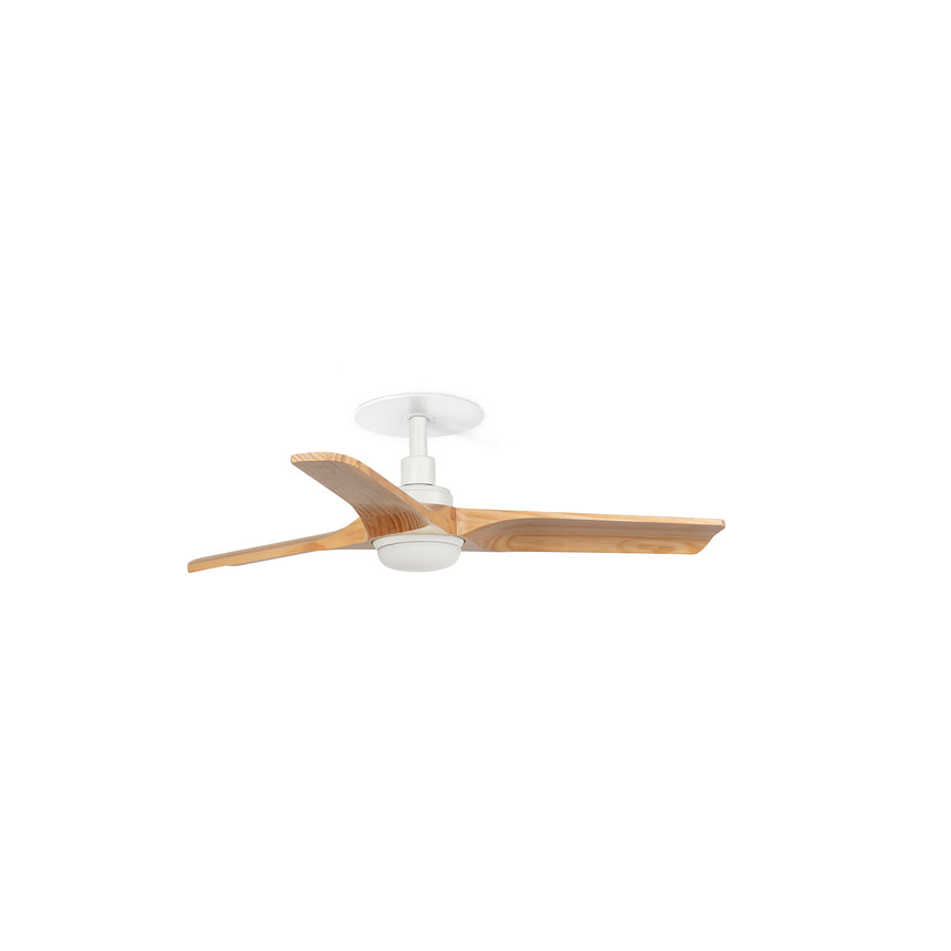 Ventilador de techo con luz Faro Heywood Recessed LED S pino 3 palas motor DC 2700-4000K Ø90cm 33805R1S
