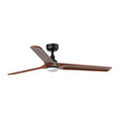 Ventilador de techo con luz Faro Heywood motor DC palas de madera LED negro y madera 2700-6000K CCT 33809-1TW