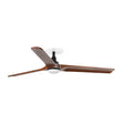 Ventilador de techo con luz Faro Heywood Recessed LED L nogal oscuro 3 palas motor DC 2700-4000K 33809R1S — vista 1