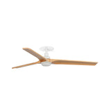 Ventilador de techo con luz Faro Heywood Recessed LED L pino 3 palas motor DC 2700-4000K Ø132cm 33810R1S